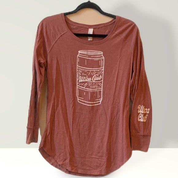 Utica Club Beer Long Sleeve TShirt - Longer Torso - Picture 1 of 1